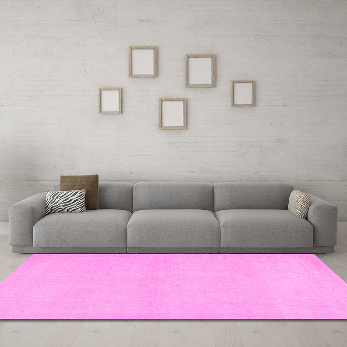 Machine Washable Abstract Pink Modern Rug in a Living Room, wshabs2432pnk