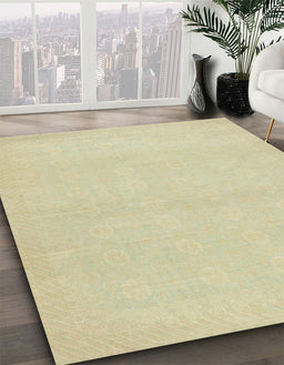 Machine Washable Abstract Brown Gold Rug in a Family Room, wshabs2432