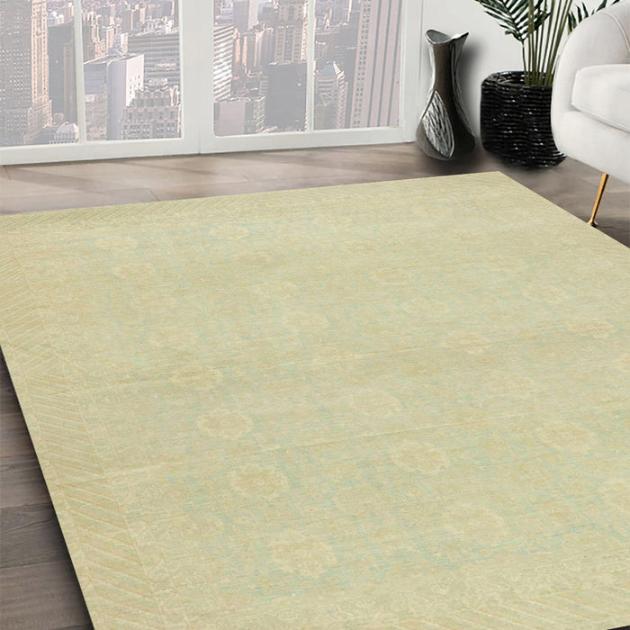Machine Washable Abstract Brown Gold Rug in a Family Room, wshabs2432