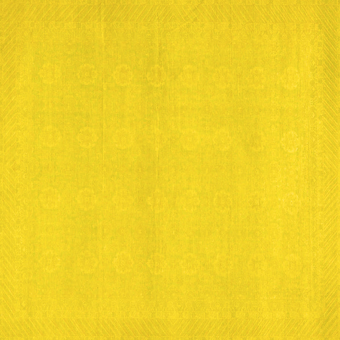 Square Abstract Yellow Modern Rug, abs2432yw
