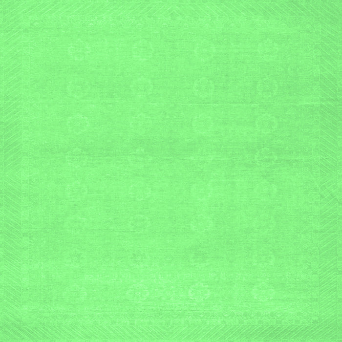 Square Abstract Emerald Green Modern Rug, abs2432emgrn