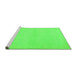 Sideview of Machine Washable Abstract Green Modern Area Rugs, wshabs2432grn