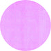 Round Abstract Purple Modern Rug, abs2432pur