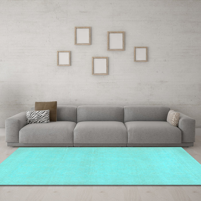 Machine Washable Abstract Light Blue Modern Rug in a Living Room, wshabs2432lblu