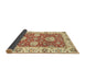 Sideview of Abstract Brown Gold Oriental Rug, abs2433