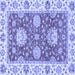 Square Oriental Blue Traditional Rug, abs2433blu