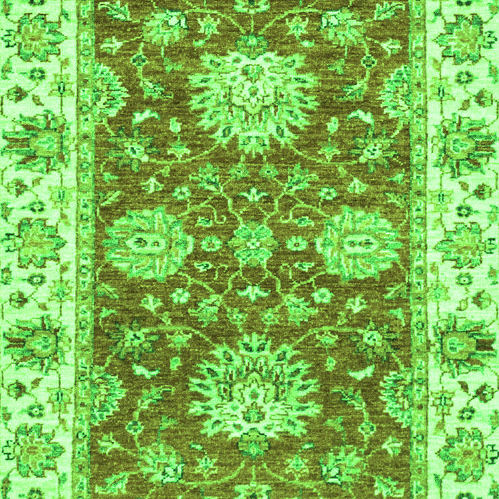 Machine Washable Oriental Green Traditional Area Rugs, wshabs2433grn