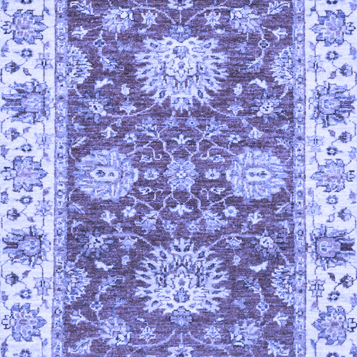 Machine Washable Oriental Blue Traditional Rug, wshabs2433blu