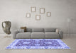 Machine Washable Oriental Blue Traditional Rug in a Living Room, wshabs2433blu