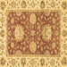 Square Oriental Brown Traditional Rug, abs2433brn