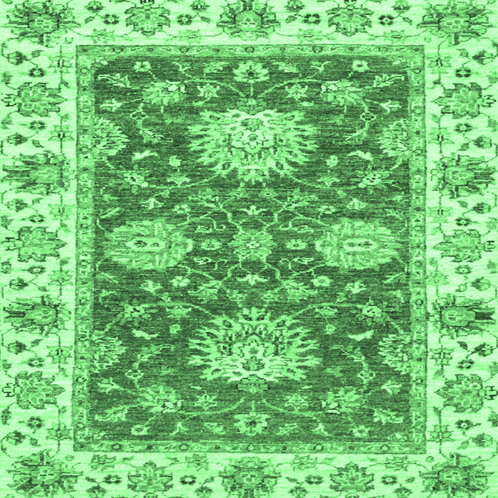 Square Oriental Emerald Green Traditional Rug, abs2433emgrn