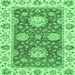 Square Oriental Emerald Green Traditional Rug, abs2433emgrn