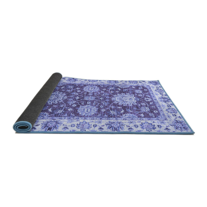 Sideview of Oriental Blue Traditional Rug, abs2433blu