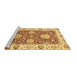 Sideview of Machine Washable Oriental Brown Traditional Rug, wshabs2433brn