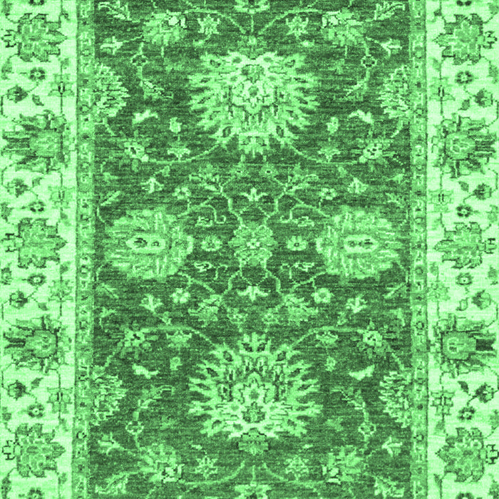 Machine Washable Oriental Emerald Green Traditional Area Rugs, wshabs2433emgrn