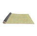 Sideview of Abstract Brown Gold Modern Rug, abs2434