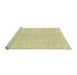 Sideview of Machine Washable Abstract Brown Gold Rug, wshabs2434