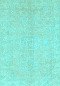 Abstract Light Blue Modern Rug, abs2434lblu