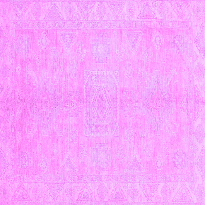 Square Machine Washable Abstract Purple Modern Area Rugs, wshabs2434pur