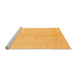 Sideview of Machine Washable Abstract Orange Modern Area Rugs, wshabs2434org