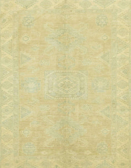 Abstract Brown Gold Modern Rug, abs2434
