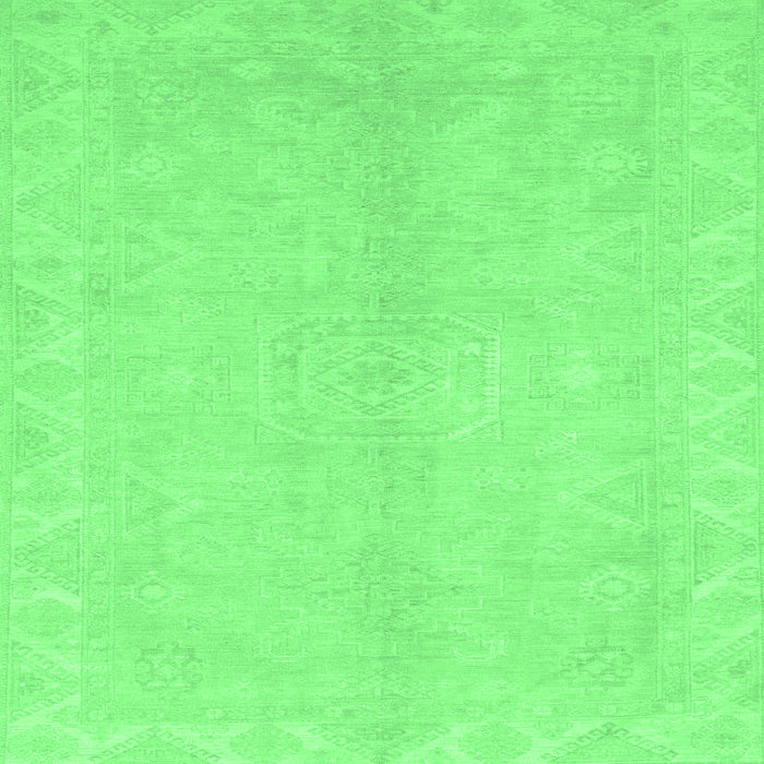 Square Abstract Emerald Green Modern Rug, abs2434emgrn