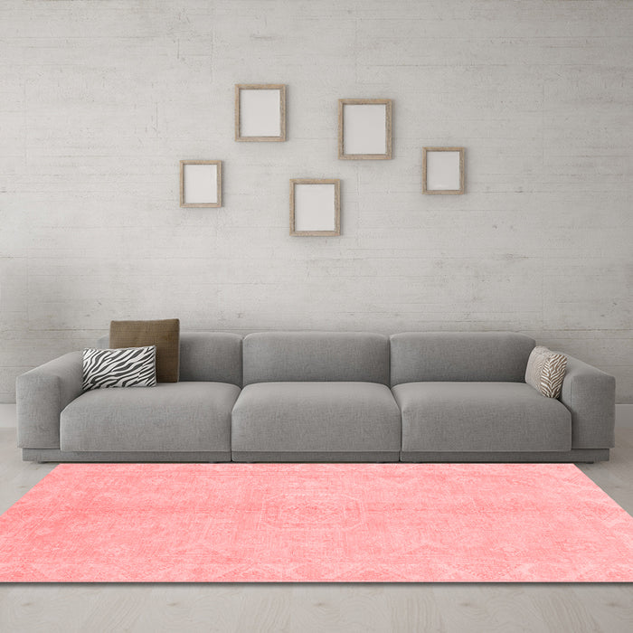 Modern Red Washable Rugs