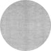 Round Abstract Gray Modern Rug, abs2434gry