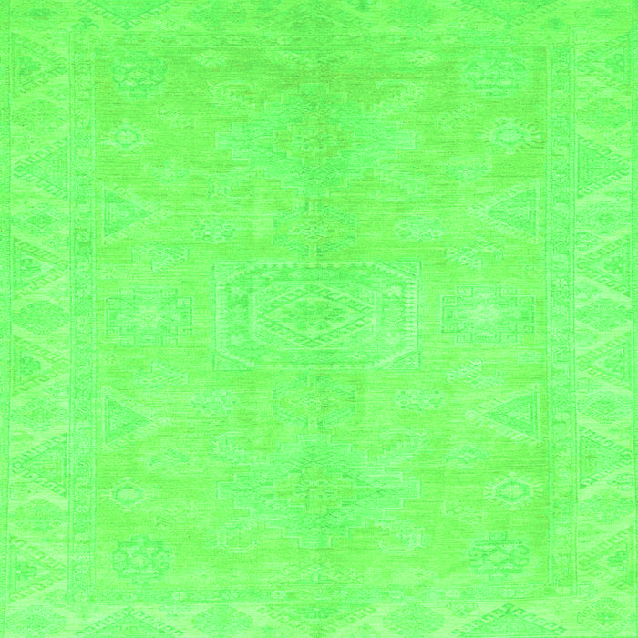 Square Machine Washable Abstract Green Modern Area Rugs, wshabs2434grn