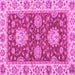 Square Oriental Pink Traditional Rug, abs2435pnk