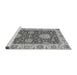 Sideview of Machine Washable Oriental Gray Traditional Rug, wshabs2435gry