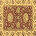 Square Machine Washable Oriental Brown Traditional Rug, wshabs2435brn