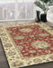 Abstract Chestnut Red Oriental Rug in Family Room, abs2435