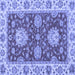 Square Oriental Blue Traditional Rug, abs2435blu