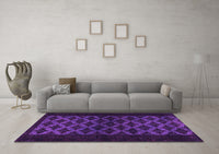 Machine Washable Abstract Purple Modern Rug, wshabs2436pur