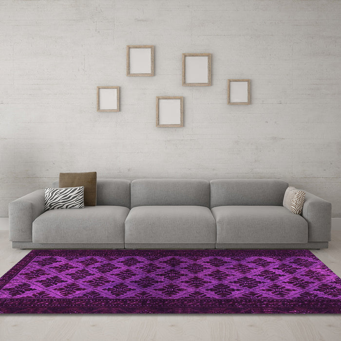 Machine Washable Abstract Pink Modern Rug in a Living Room, wshabs2436pnk