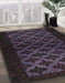 Machine Washable Abstract Plum Purple Rug in a Family Room, wshabs2436