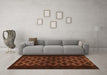 Machine Washable Abstract Orange Modern Area Rugs in a Living Room, wshabs2436org