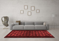 Machine Washable Abstract Red Modern Rug, wshabs2436red