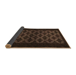 Sideview of Abstract Brown Modern Rug, abs2436brn