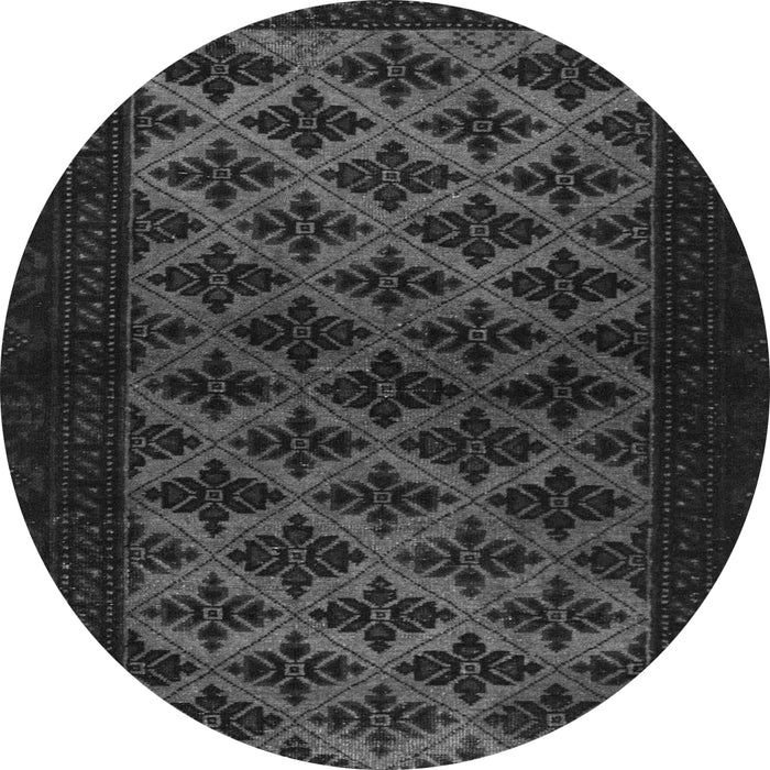 Round Machine Washable Abstract Gray Modern Rug, wshabs2436gry