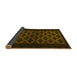 Sideview of Abstract Yellow Modern Rug, abs2436yw