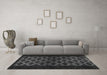 Machine Washable Abstract Gray Modern Rug in a Living Room,, wshabs2436gry