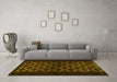 Machine Washable Abstract Yellow Modern Rug in a Living Room, wshabs2436yw