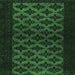 Square Machine Washable Abstract Emerald Green Modern Area Rugs, wshabs2436emgrn