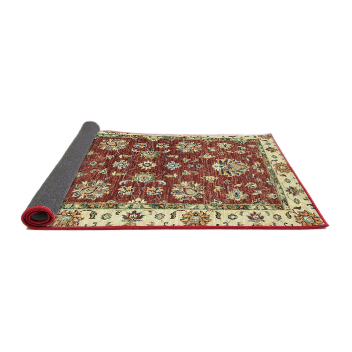 Sideview of Abstract Fire Brick Red Oriental Rug, abs2437