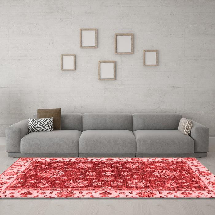Traditional Red Washable Rugs