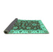 Sideview of Oriental Turquoise Traditional Rug, abs2437turq