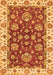 Machine Washable Oriental Orange Traditional Area Rugs, wshabs2437org