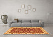 Machine Washable Oriental Orange Traditional Area Rugs in a Living Room, wshabs2437org